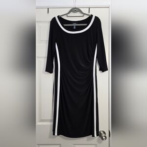 BLACK AND WHITE CHAPS DRESS
